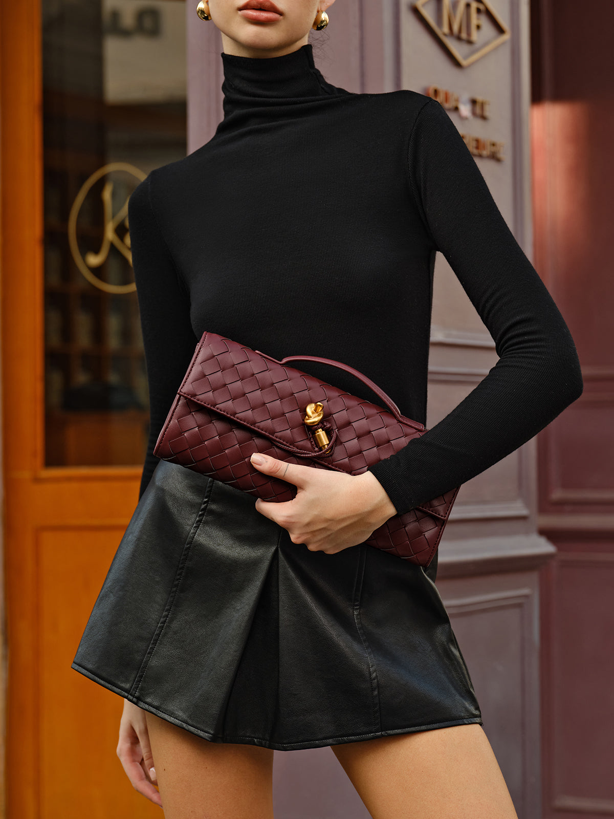 Borsa Convertible Intrecciata Two-Way