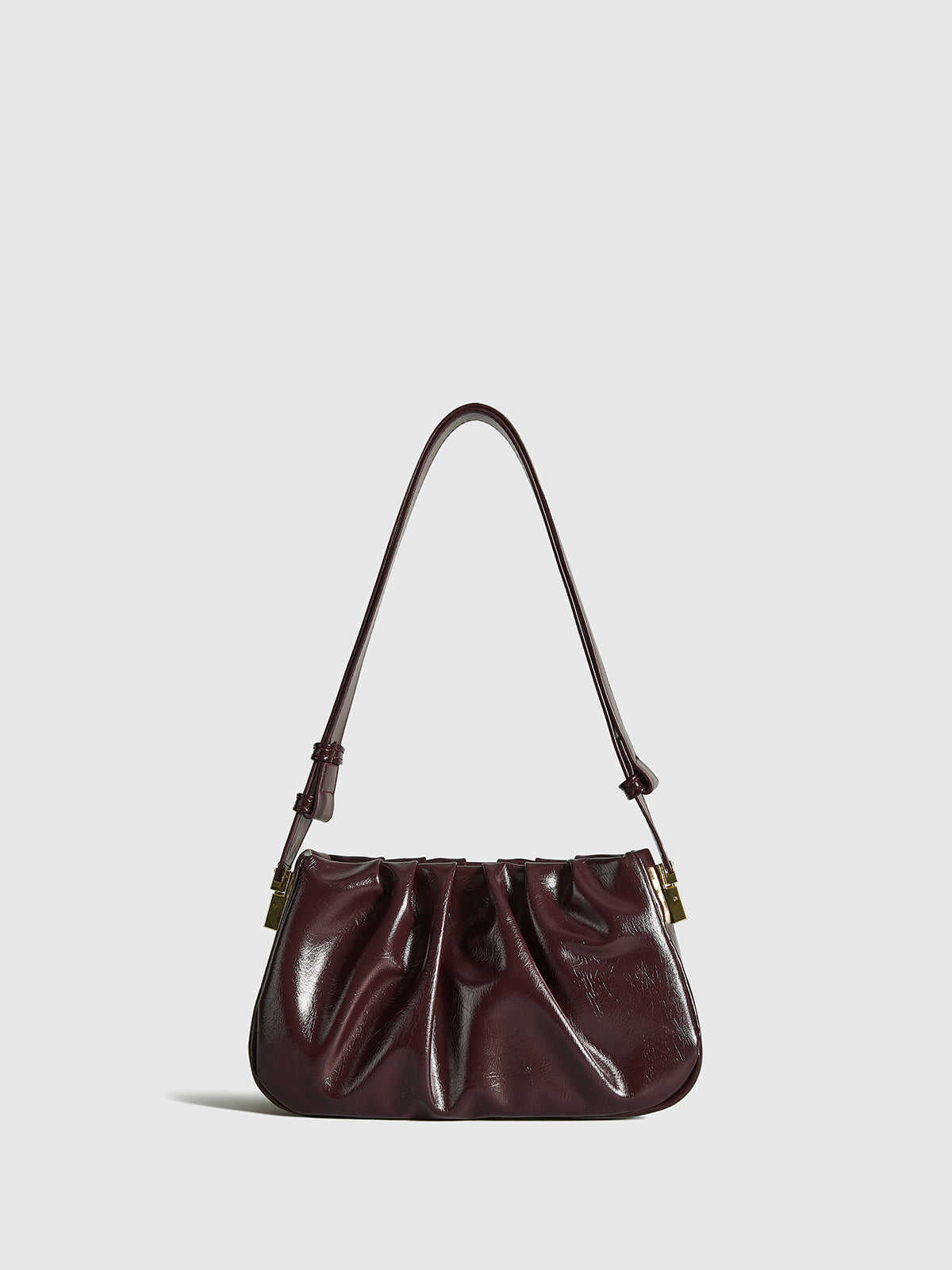 Borsa a Spalla Pieghettata Retro Celeste