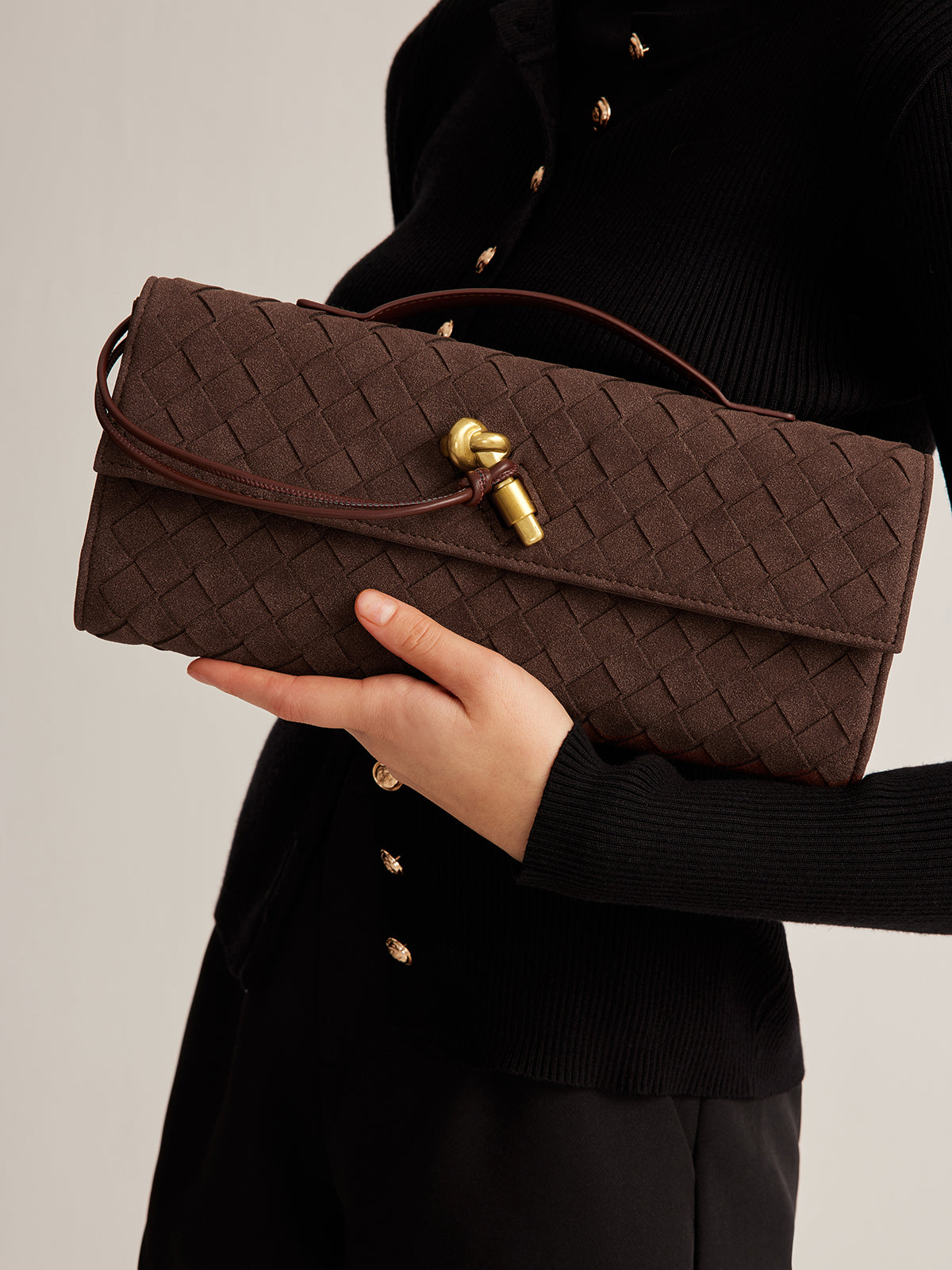 Pochette Noémie in Camoscio